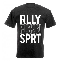 RALLY FCKN SPORT férfi póló, fekete 